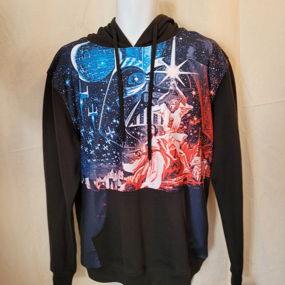 Star Wars A New Hope Darth Vader Princess Leah Luke Skywalker Hooded Sweatshirt